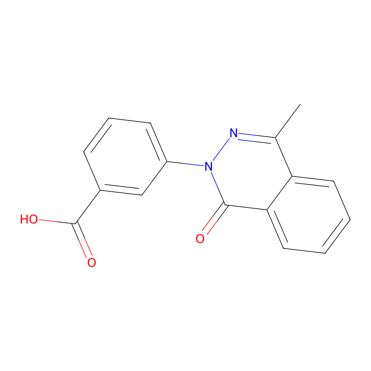 3-(4-methyl-1-oxophthalazin-2(1H)-yl)benzoic acid molecular structure, CAS 296790-56-2