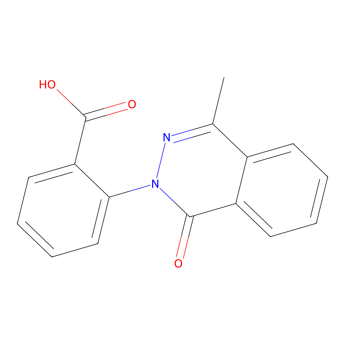 2-(4-Methyl-1-oxo-2(1H)-phthalazinyl)benzoic acid molecular structure, CAS 296790-57-3