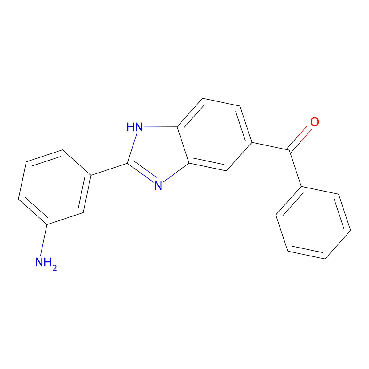 [2-(3-aminophenyl)-1H-benzimidazol-5-yl](phenyl)methanone molecular structure, CAS 296791-22-5