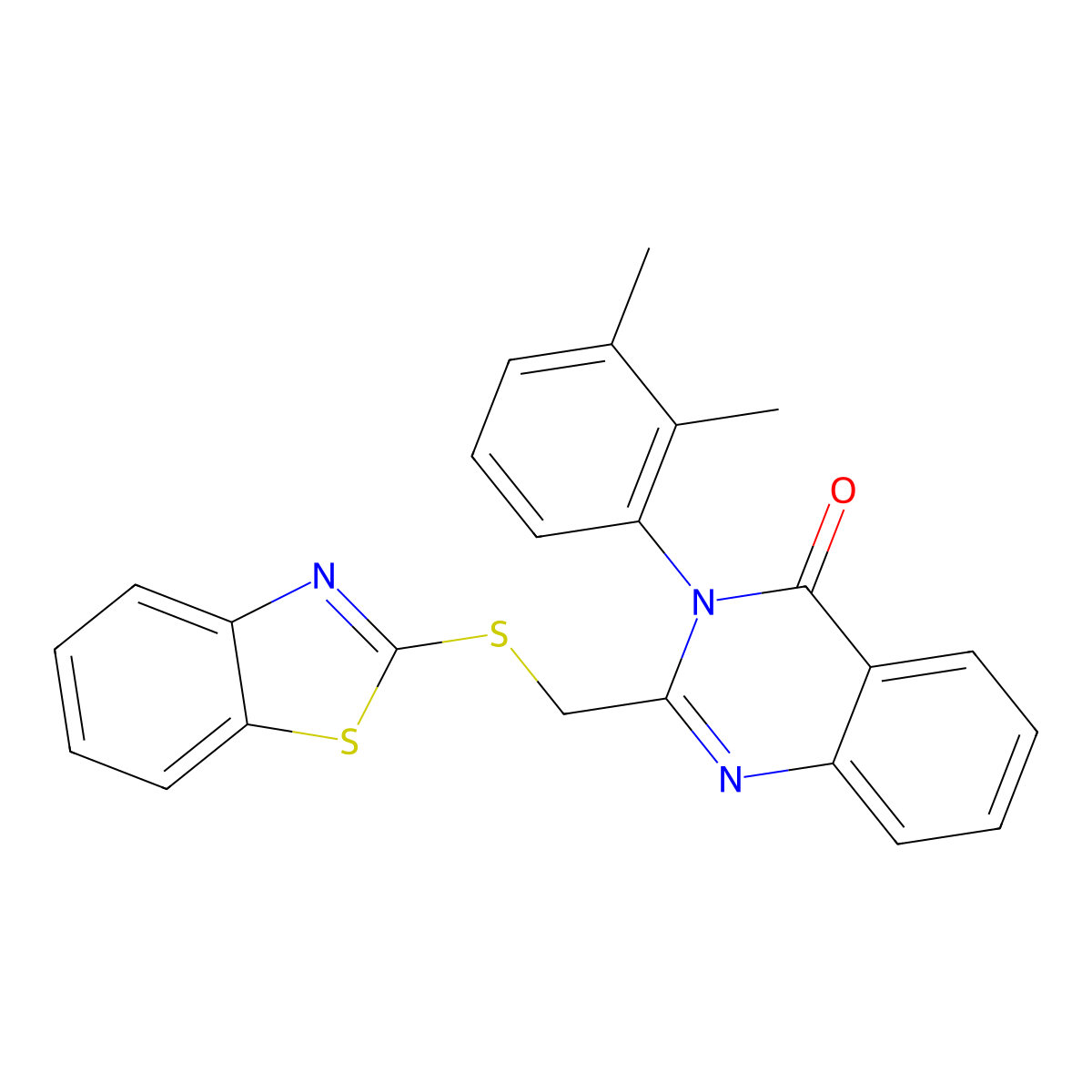2-(1,3-Benzothiazol-2-ylsulfanylmethyl)-3-(2,3-dimethylphenyl)quinazolin-4-one molecular structure, CAS 296792-24-0