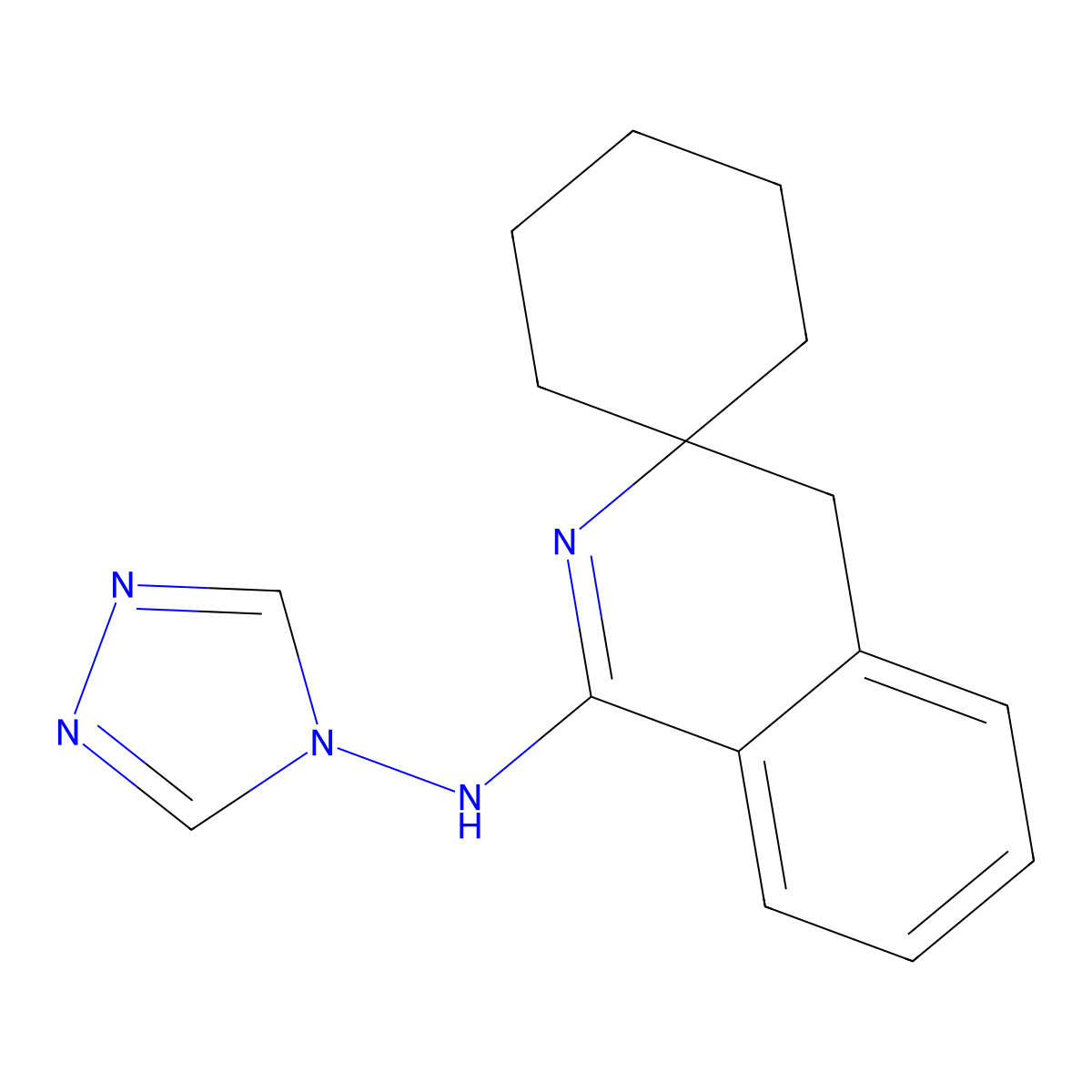 N-(4H-1,2,4-triazol-4-yl)-4'H-spiro[cyclohexane-1,3'-isoquinolin]-1'-amine molecular structure, CAS 296793-41-4