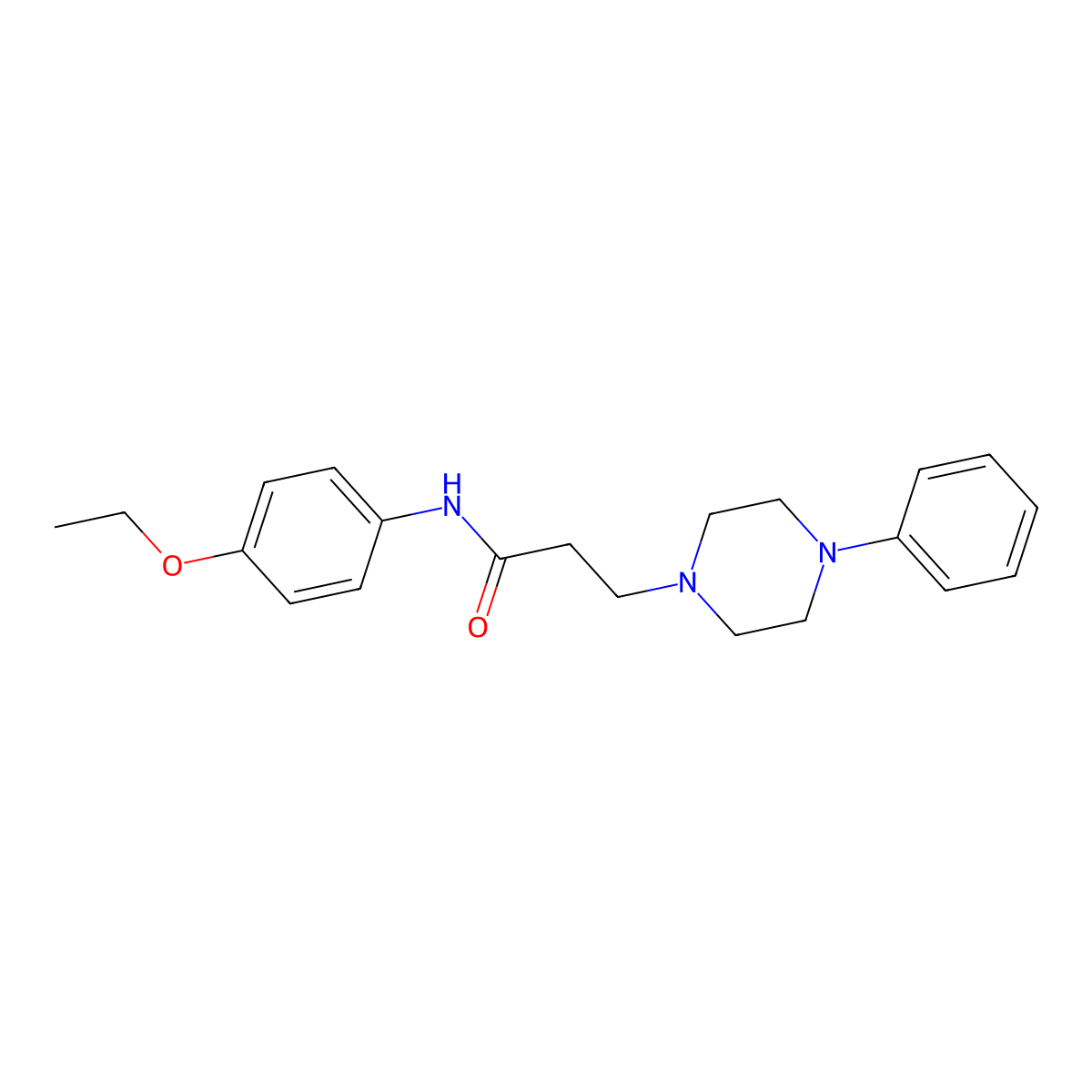 N-(4-ethoxyphenyl)-3-(4-phenylpiperazin-1-yl)propanamide molecular structure, CAS 296796-60-6