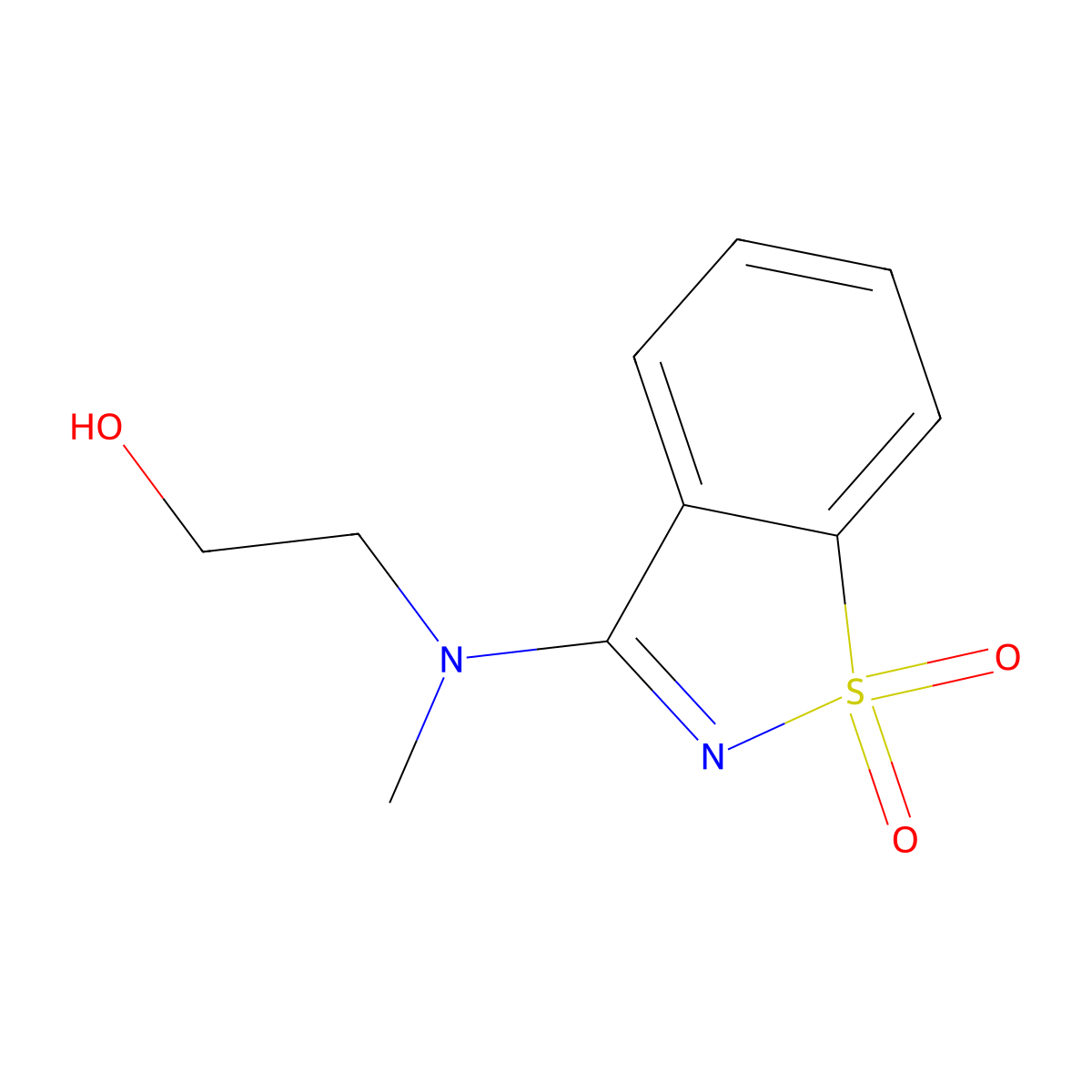3-((2-Hydroxyethyl)(methyl)amino)benzo[d]isothiazole 1,1-dioxide molecular structure, CAS 296798-35-1