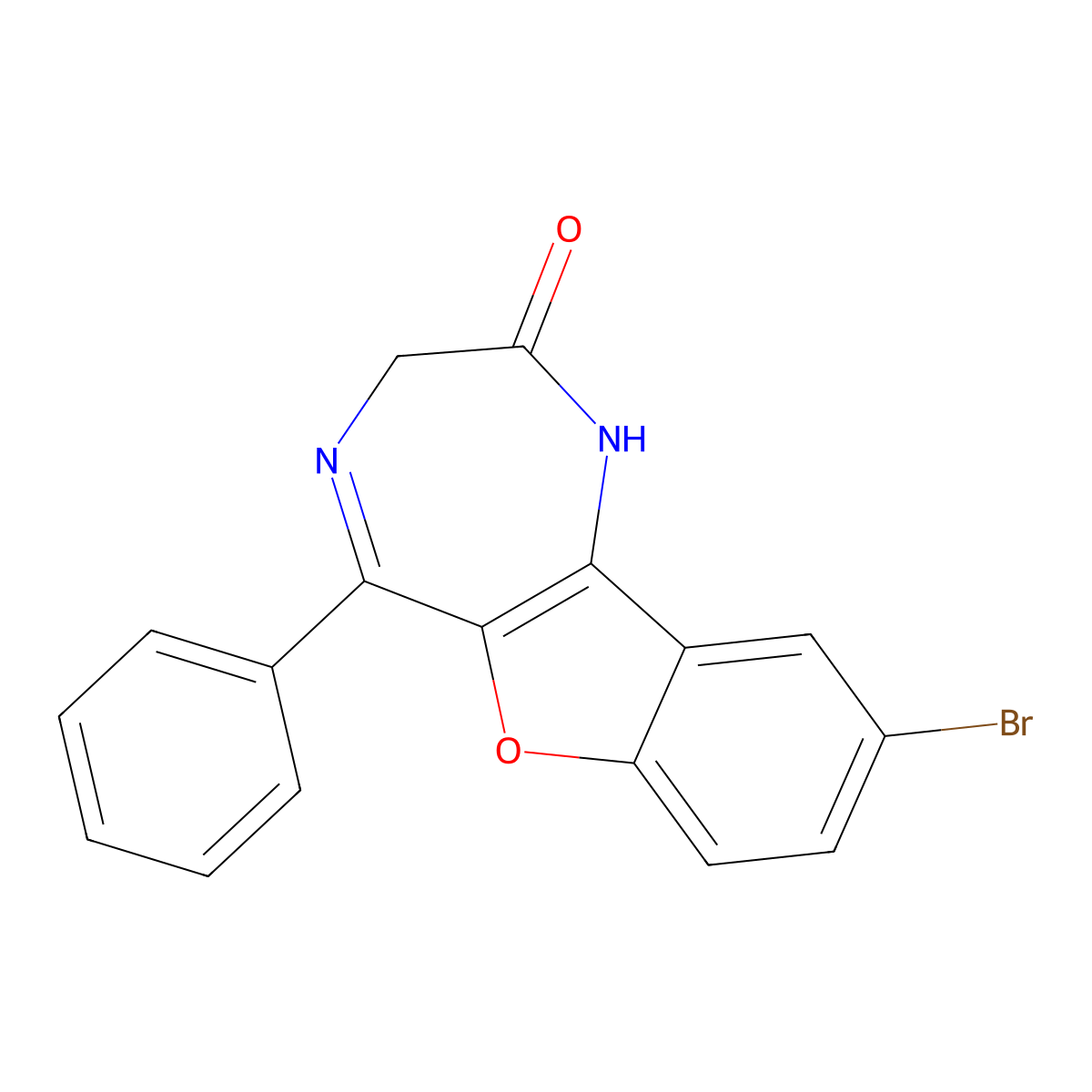 3-Bromo-9-phenyl-5,7-dihydro-10-oxa-5,8-diaza-benzo[a]azulen-6-one molecular structure, CAS 296798-60-2