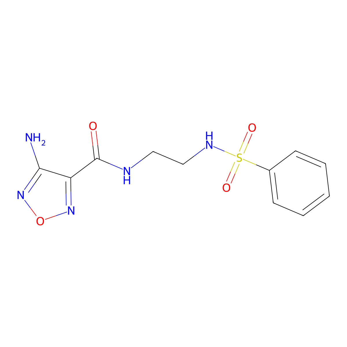 4-amino-N-{2-[(phenylsulfonyl)amino]ethyl}-1,2,5-oxadiazole-3-carboxamide molecular structure, CAS 296799-91-2