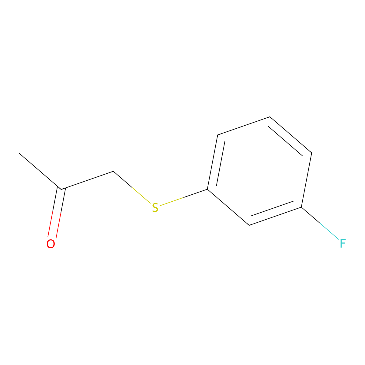 1-[(3-Fluorophenyl)sulfanyl]propan-2-one molecular structure, CAS 2968-11-8
