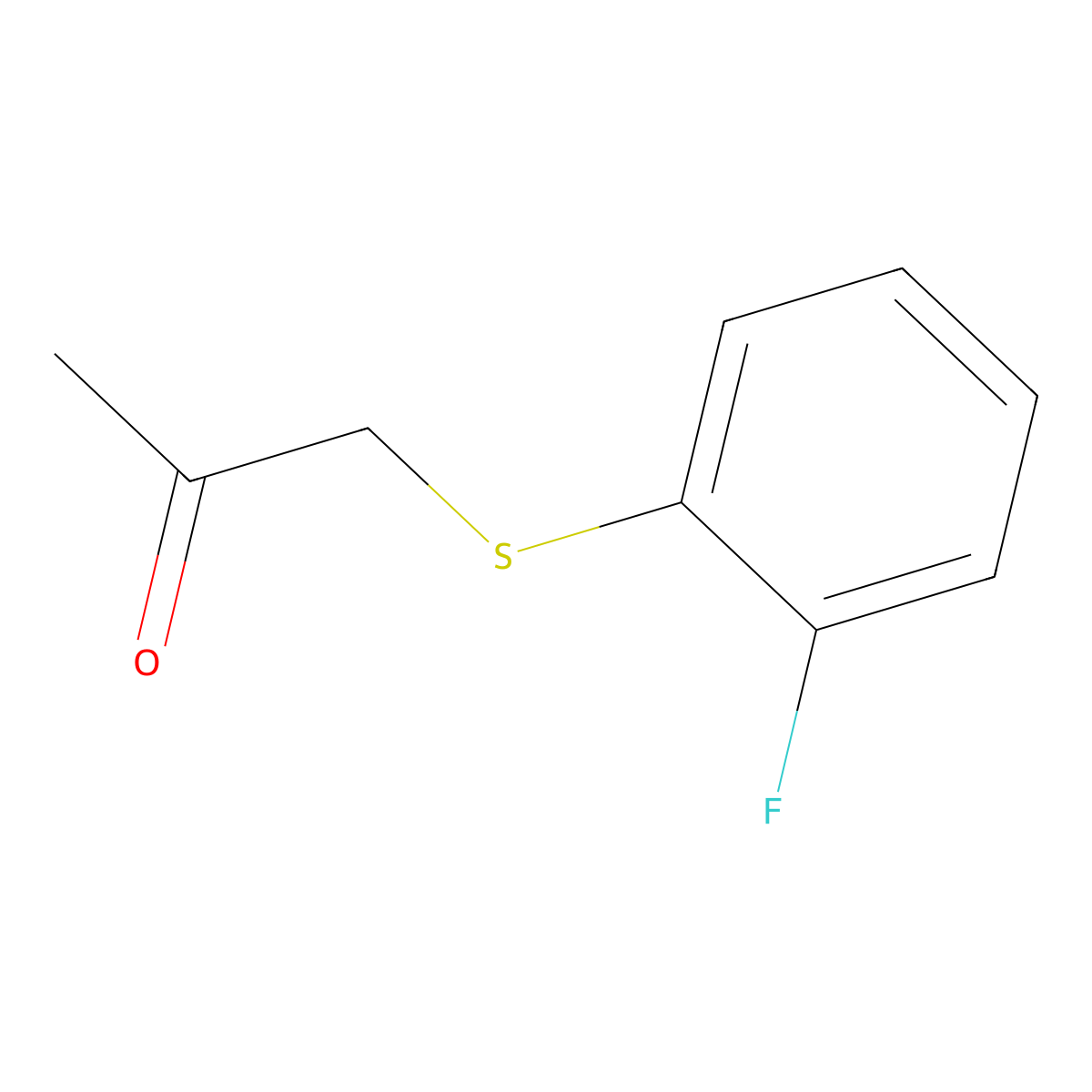 1-[(2-Fluorophenyl)sulfanyl]propan-2-one molecular structure, CAS 2968-12-9