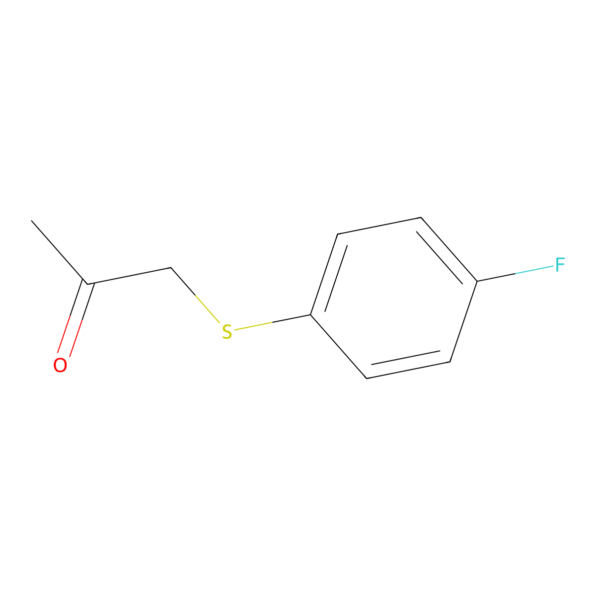 (4-Fluorophenylthio)propan-2-one molecular structure, CAS 2968-13-0