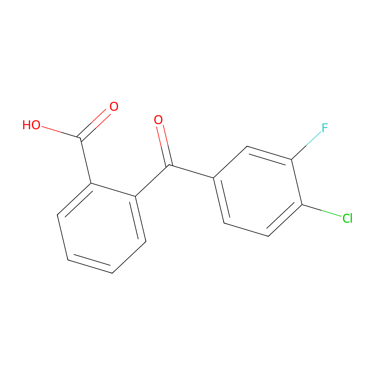 2-(4-Chloro-3-fluorobenzoyl)benzoic acid molecular structure, CAS 2968-40-3