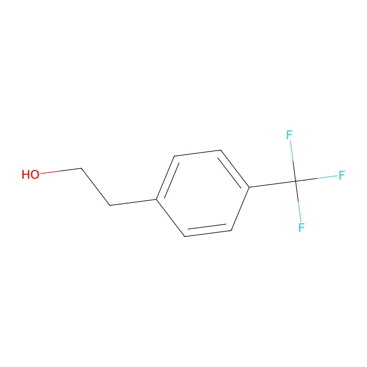 2-(4-(Trifluoromethyl)phenyl)ethan-1-ol molecular structure, CAS 2968-93-6