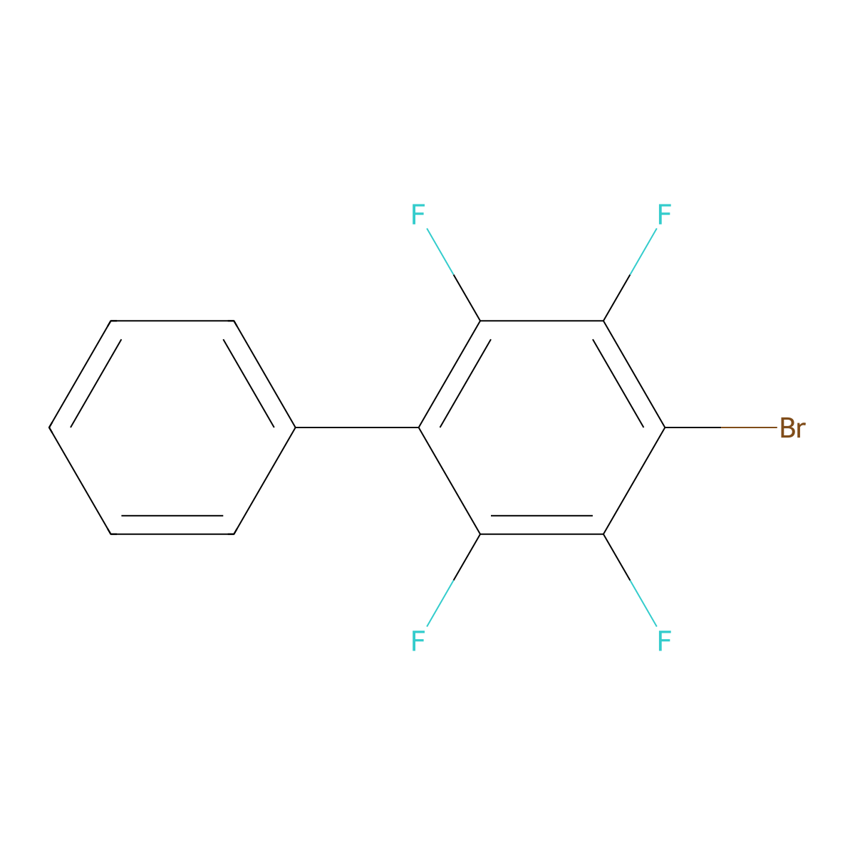 4-Bromo-2,3,5,6-tetrafluoro-1,1'-biphenyl molecular structure, CAS 29680-44-2
