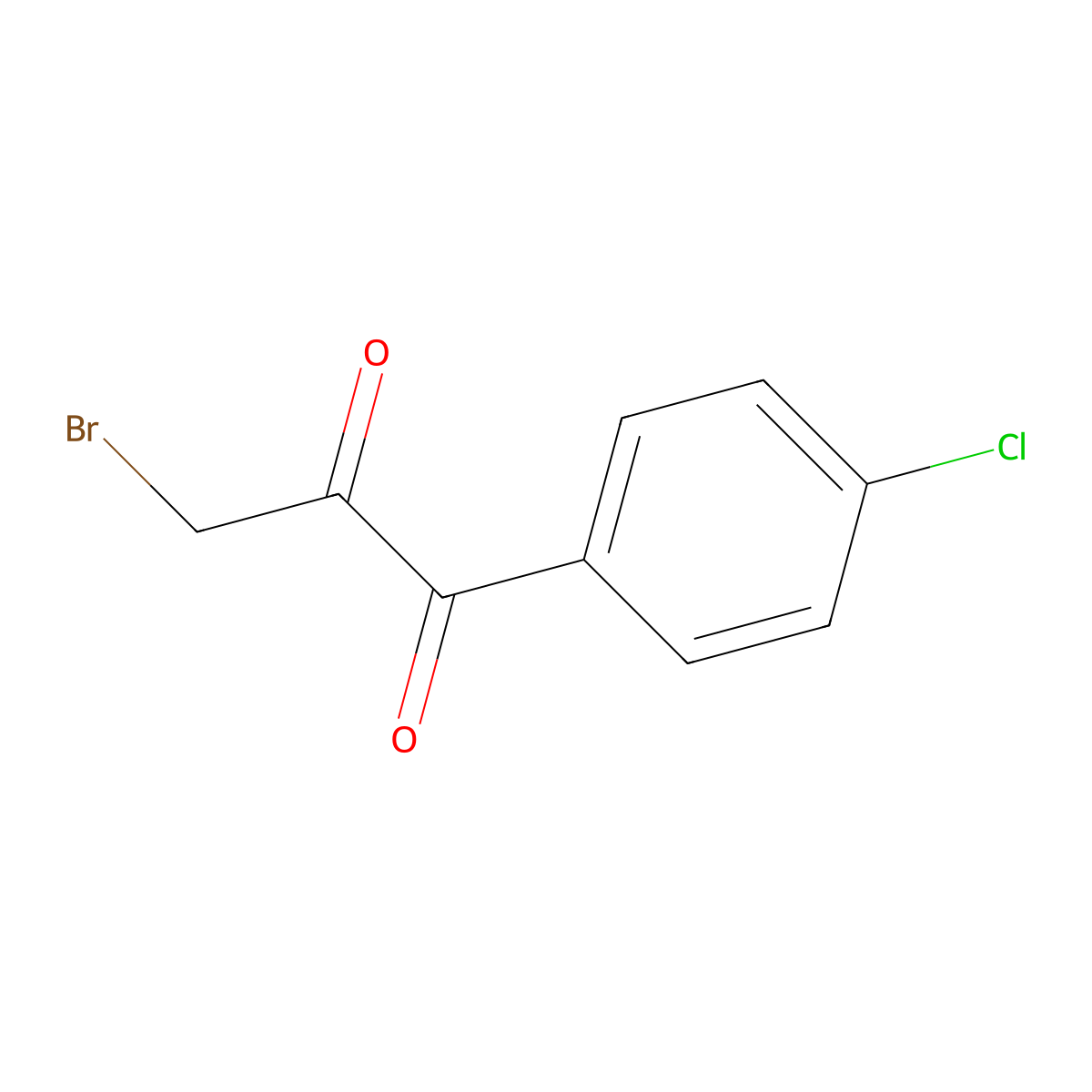 3-Bromo-1-(4-chlorophenyl)propane-1,2-dione molecular structure, CAS 29680-63-5