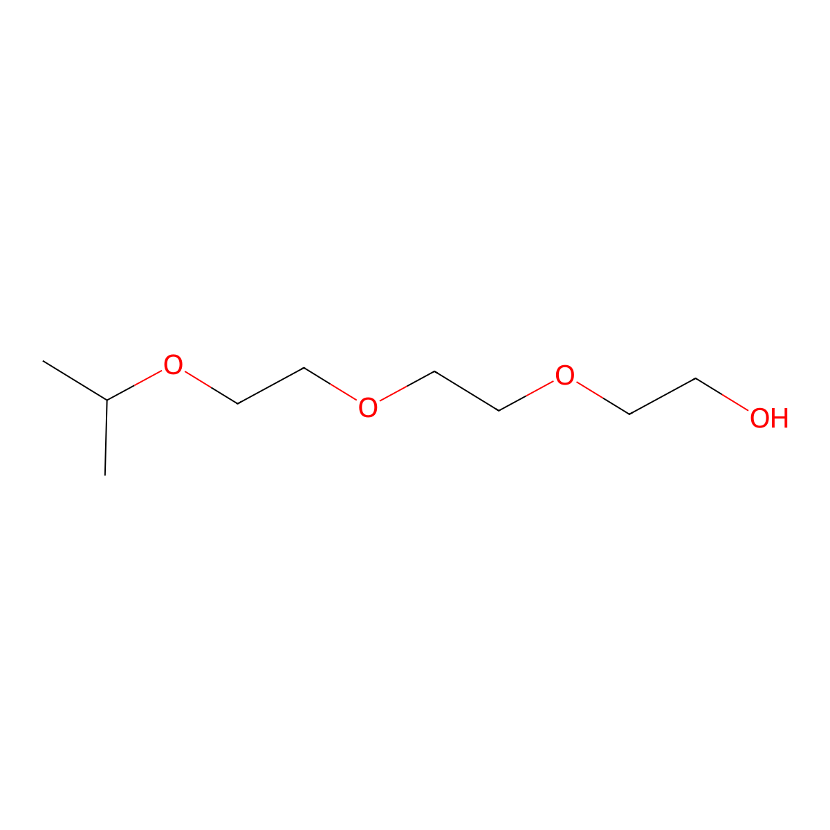 Triethylene glycol monoisopropyl ether molecular structure, CAS 29681-21-8