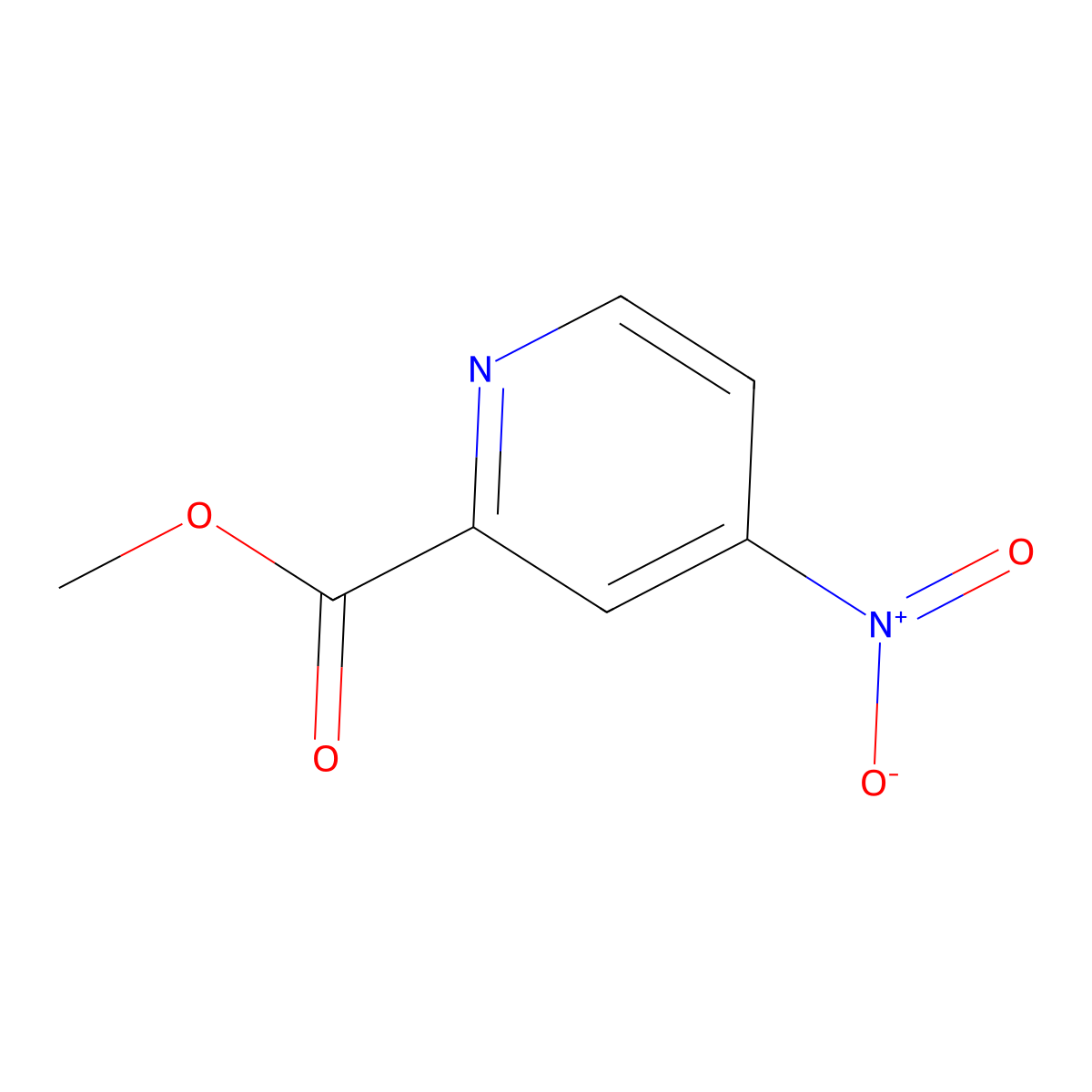 Methyl 4-nitropyridine-2-carboxylate molecular structure, CAS 29681-41-2