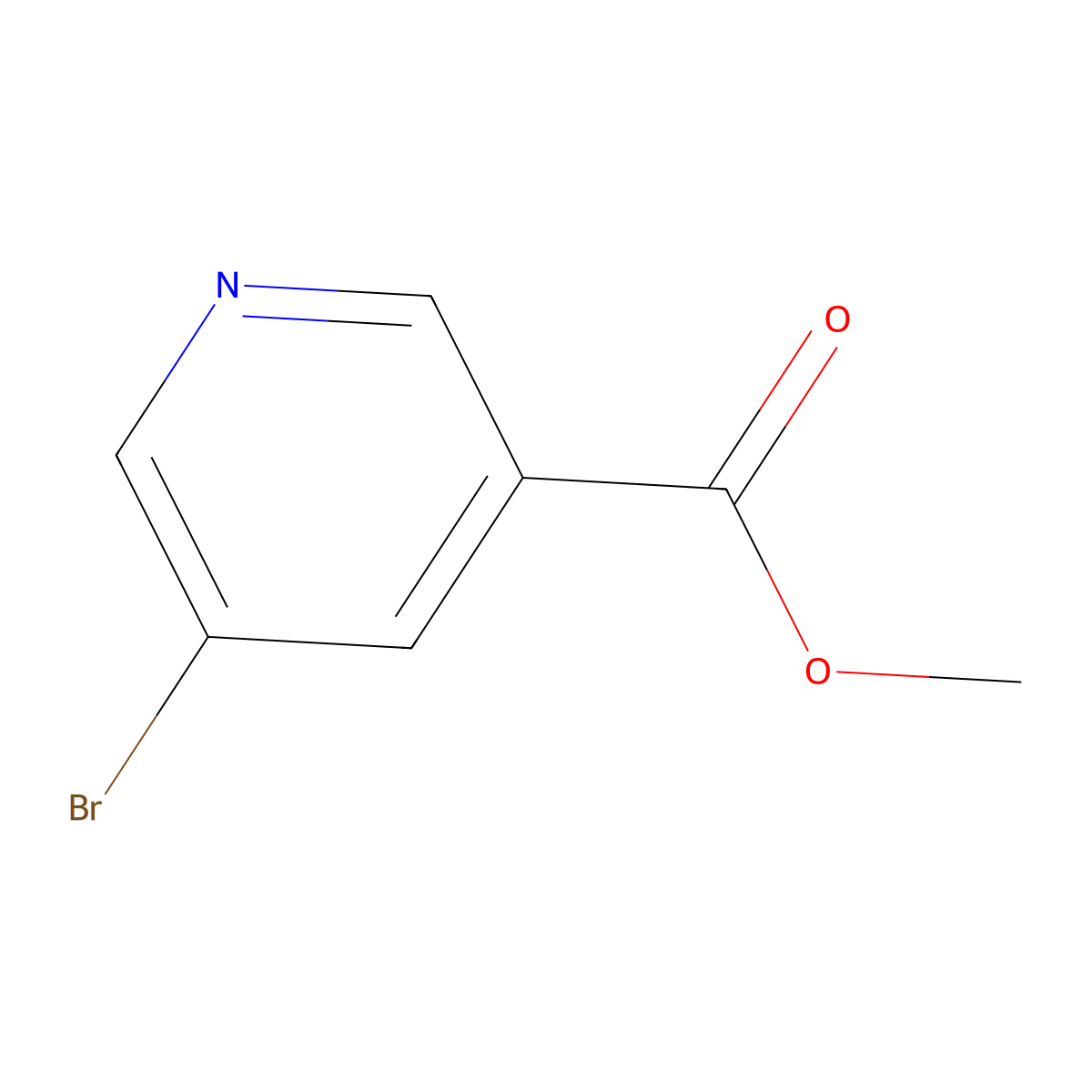 Methyl 5-bromopyridine-3-carboxylate molecular structure, CAS 29681-44-5