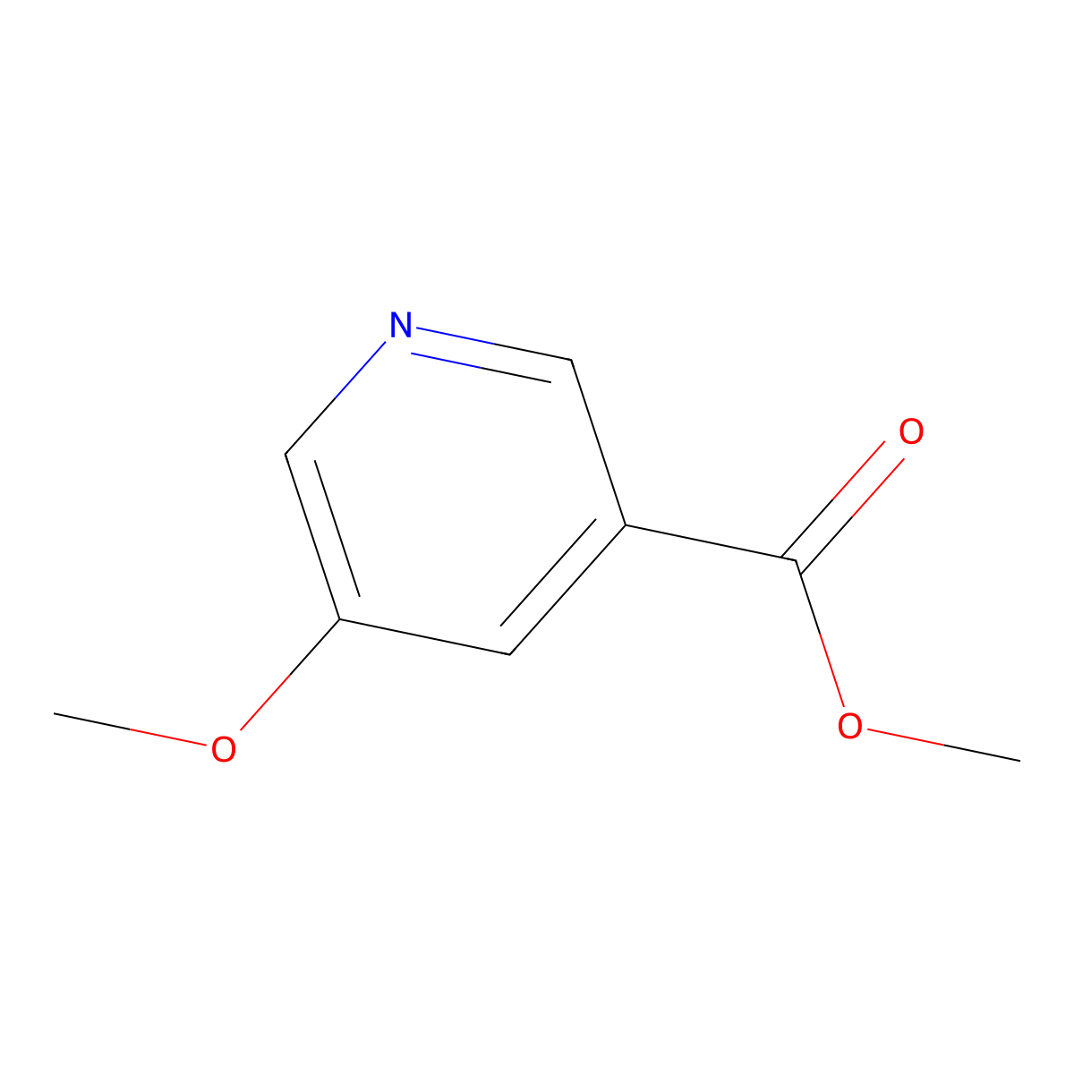 Methyl 5-methoxynicotinate molecular structure, CAS 29681-46-7