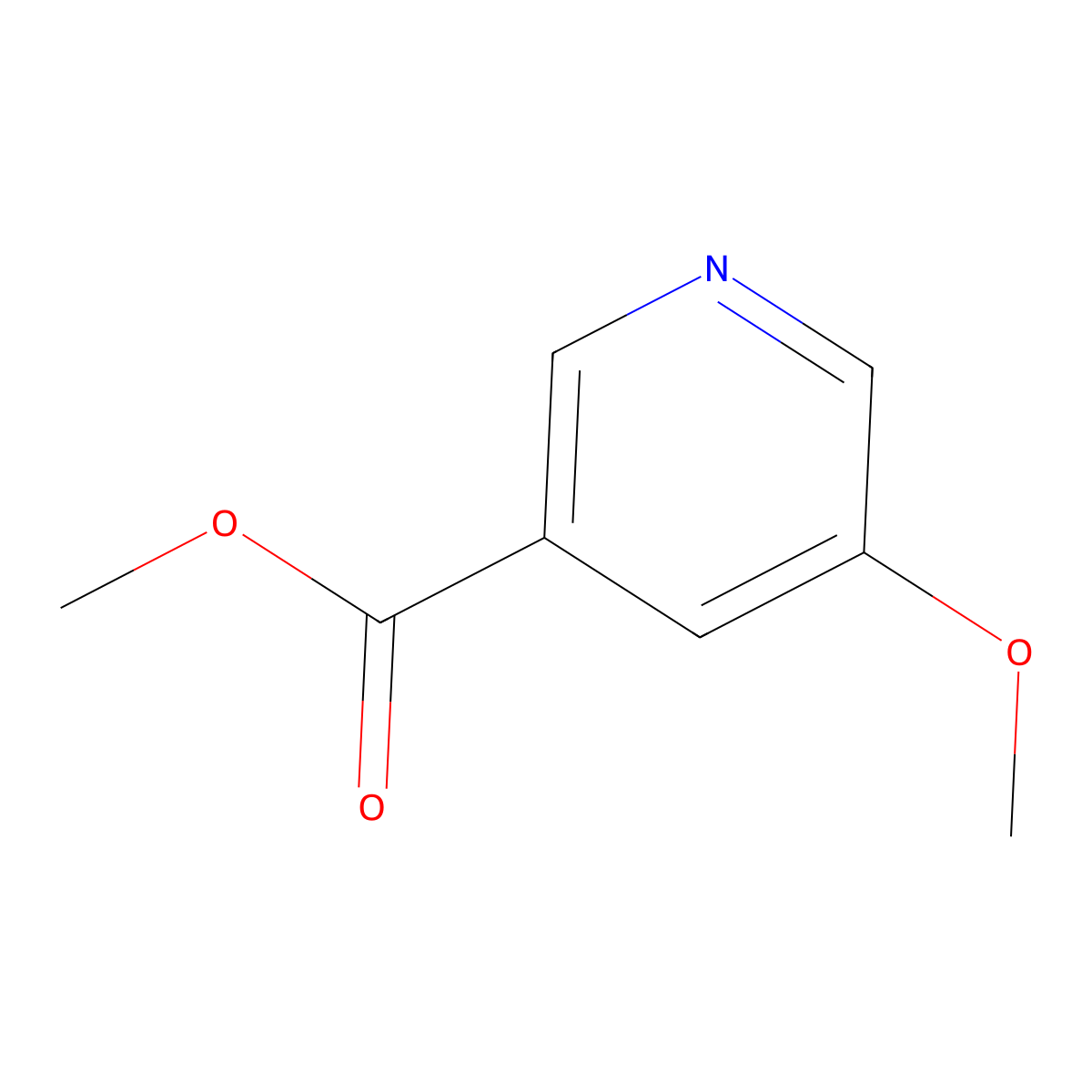 Methyl 5-methoxynicotinate molecular structure, CAS 29681-46-7