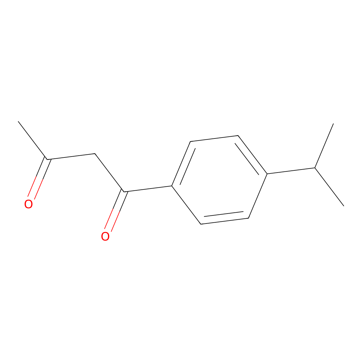 1,3-Butanedione, 1-[4-(1-methylethyl)phenyl]- molecular structure, CAS 29681-96-7