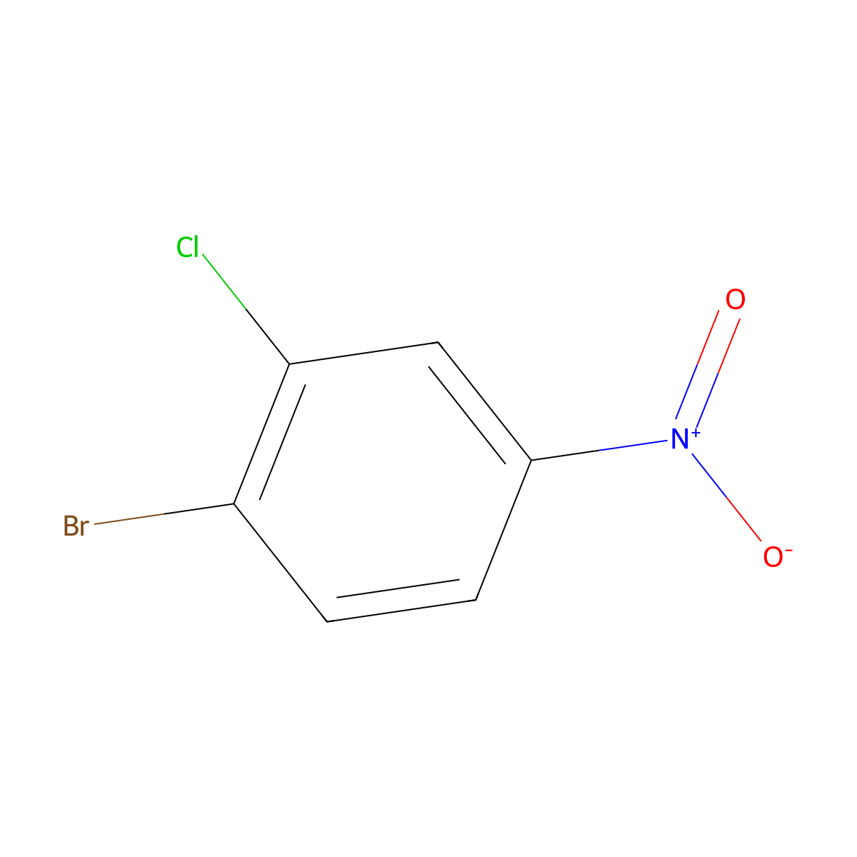 1-Bromo-2-chloro-4-nitrobenzene molecular structure, CAS 29682-39-1