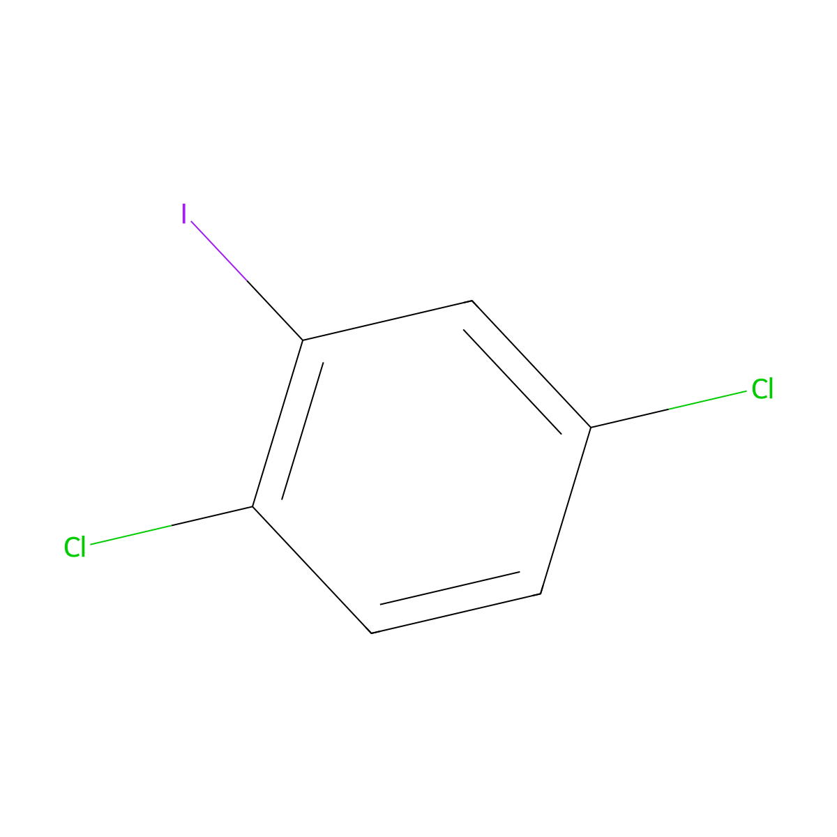 1,4-Dichloro-2-iodobenzene molecular structure, CAS 29682-41-5