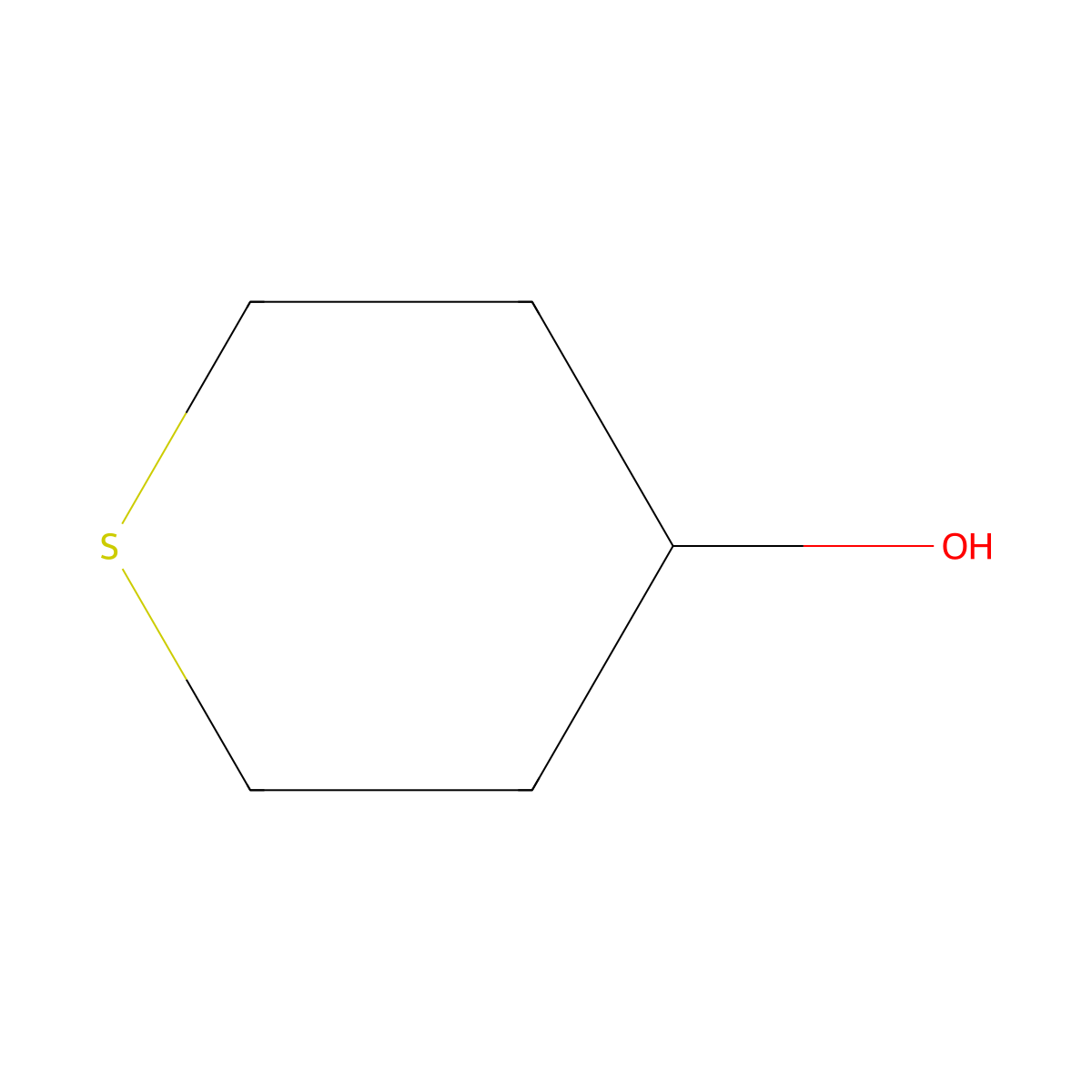 Tetrahydro-2H-thiopyran-4-ol molecular structure, CAS 29683-23-6