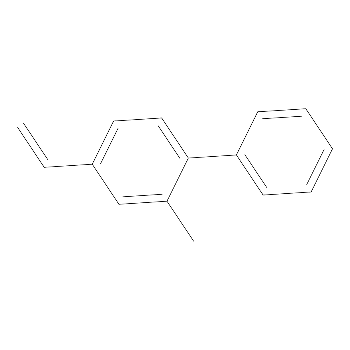 4-Ethenyl-2-methyl-1,1'-biphenyl molecular structure, CAS 29683-27-0