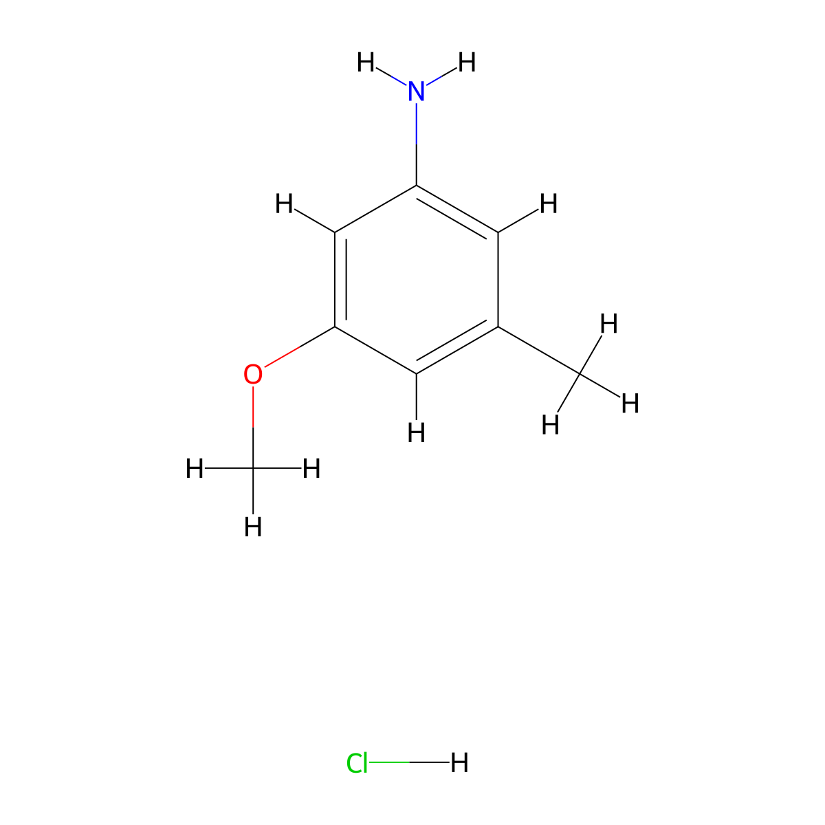 3-Methoxy-5-methylaniline hydrochloride molecular structure, CAS 29685-60-7
