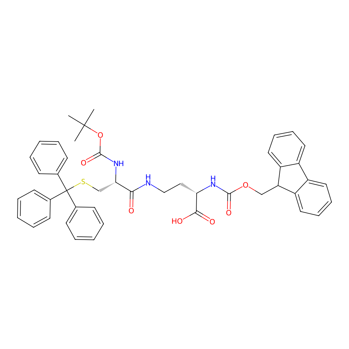 Fmoc-L-Dab(Boc-Cys(Trt))-OH molecular structure, CAS 2968514-52-3