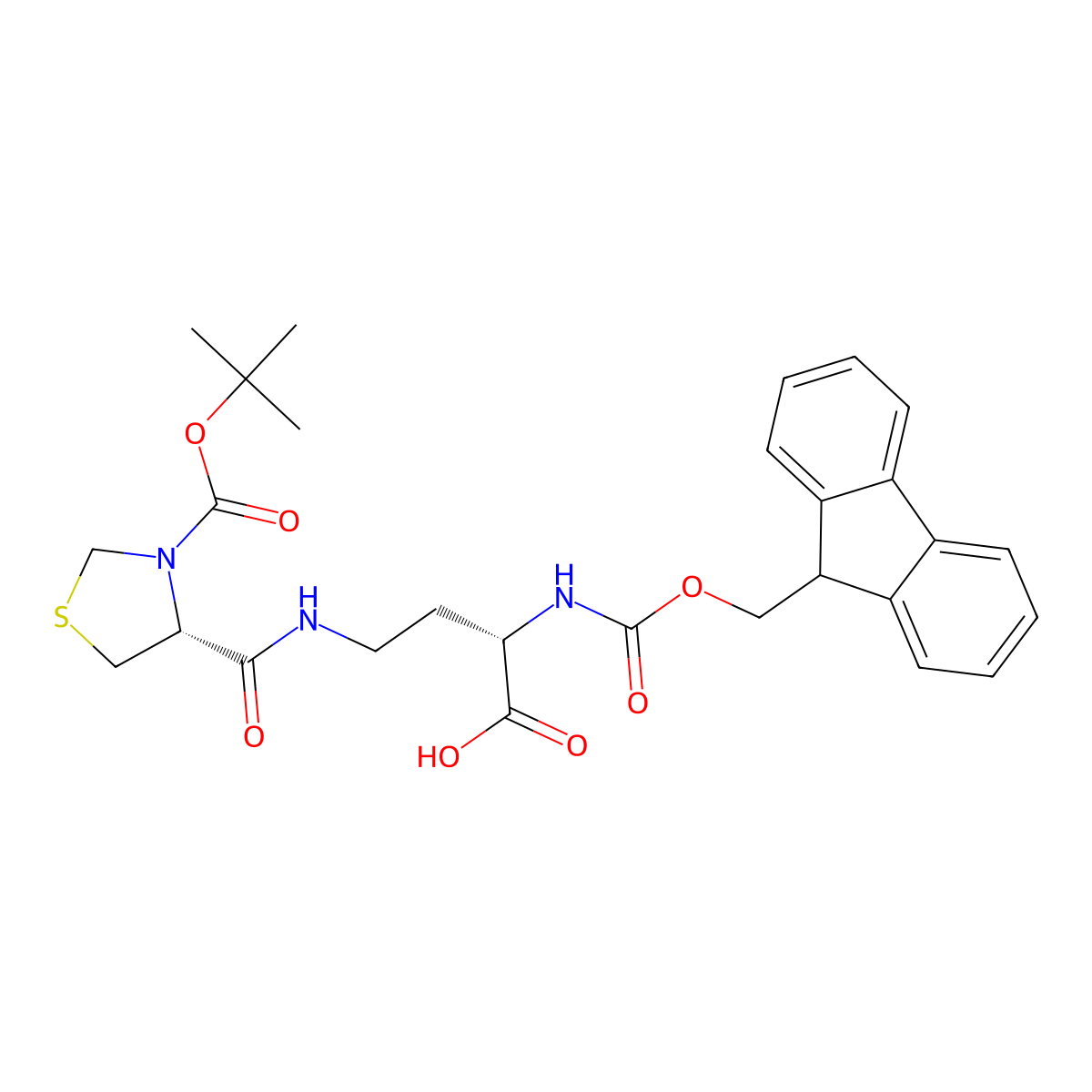 Fmoc-L-Dab(Boc-ThZ)-OH molecular structure, CAS 2968514-54-5