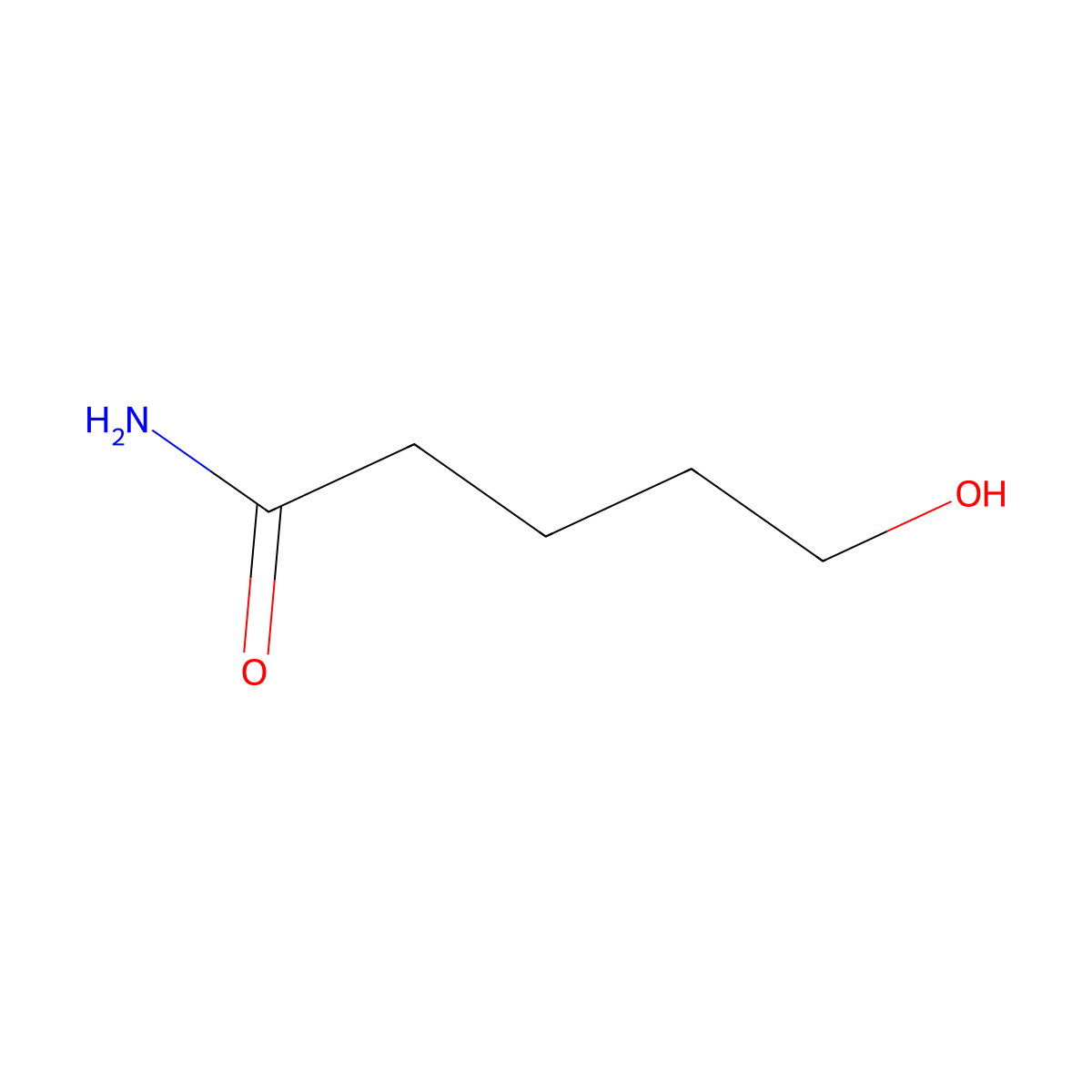Pentanamide, 5-hydroxy- molecular structure, CAS 29686-12-2