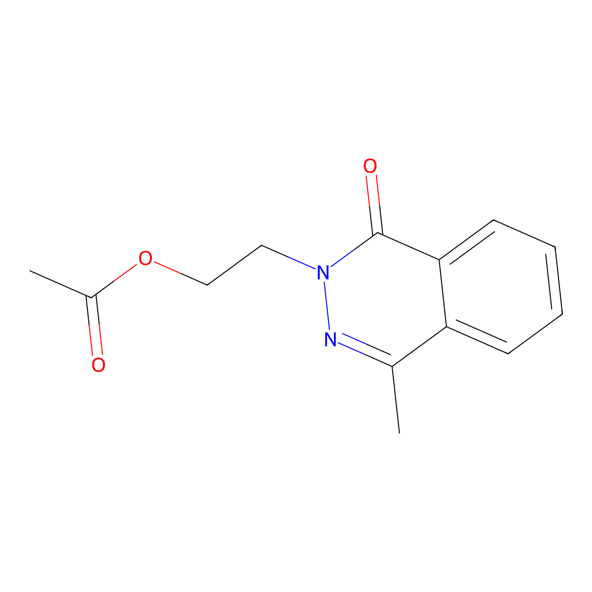 2-[2-(Acetyloxy)ethyl]-4-methyl-1(2H)-phthalazinone molecular structure, CAS 296876-29-4