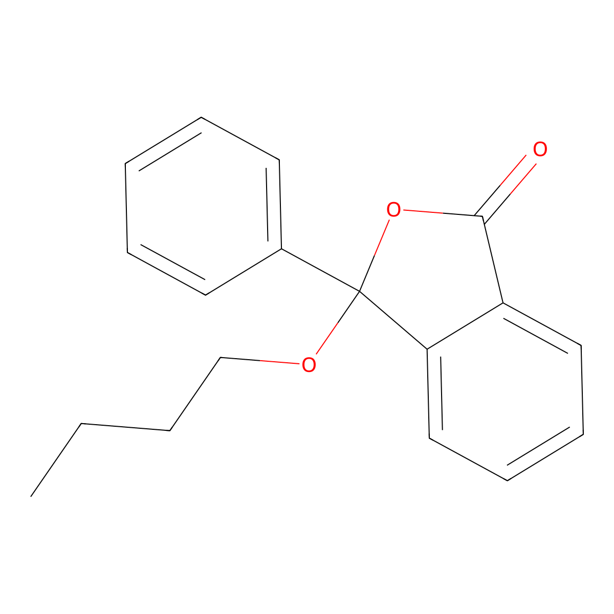 3-Butoxy-3-phenyl-2-benzofuran-1(3H)-one molecular structure, CAS 296877-49-1