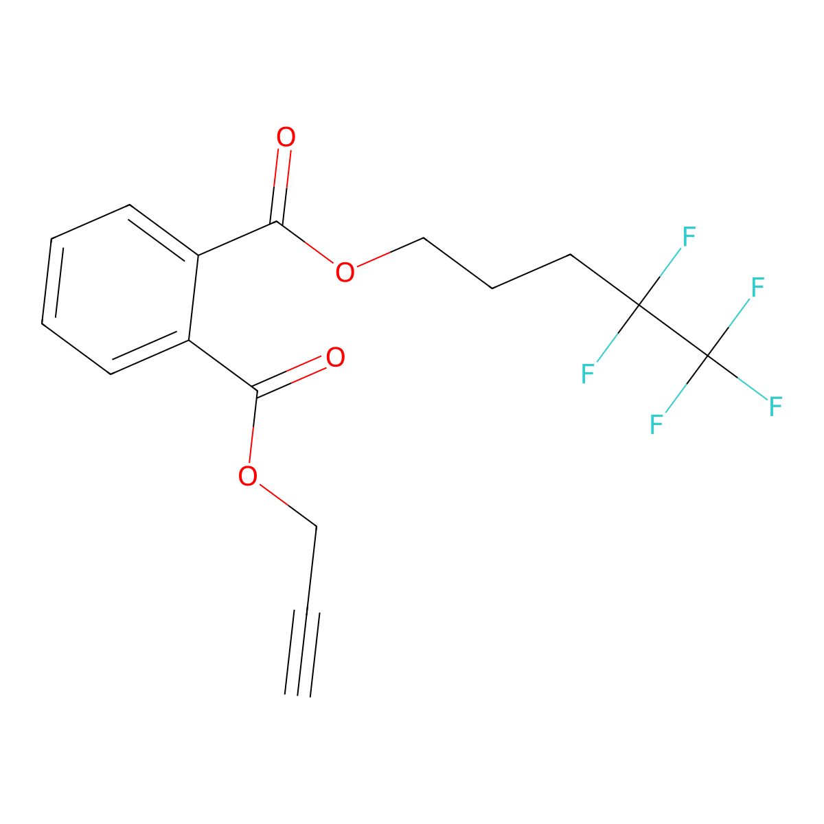 1-O-(4,4,5,5,5-pentafluoropentyl) 2-O-prop-2-ynyl benzene-1,2-dicarboxylate molecular structure, CAS 296881-45-3