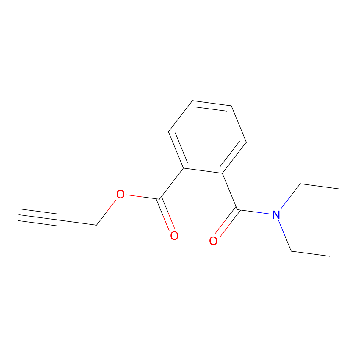 2-Propynyl 2-[(diethylamino)carbonyl]benzoate molecular structure, CAS 296883-72-2
