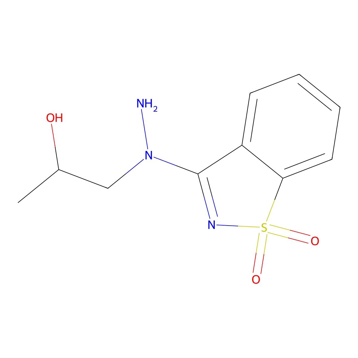 1-[1-(1,1-Dioxido-1,2-benzothiazol-3-yl)hydrazinyl]propan-2-ol molecular structure, CAS 296884-34-9