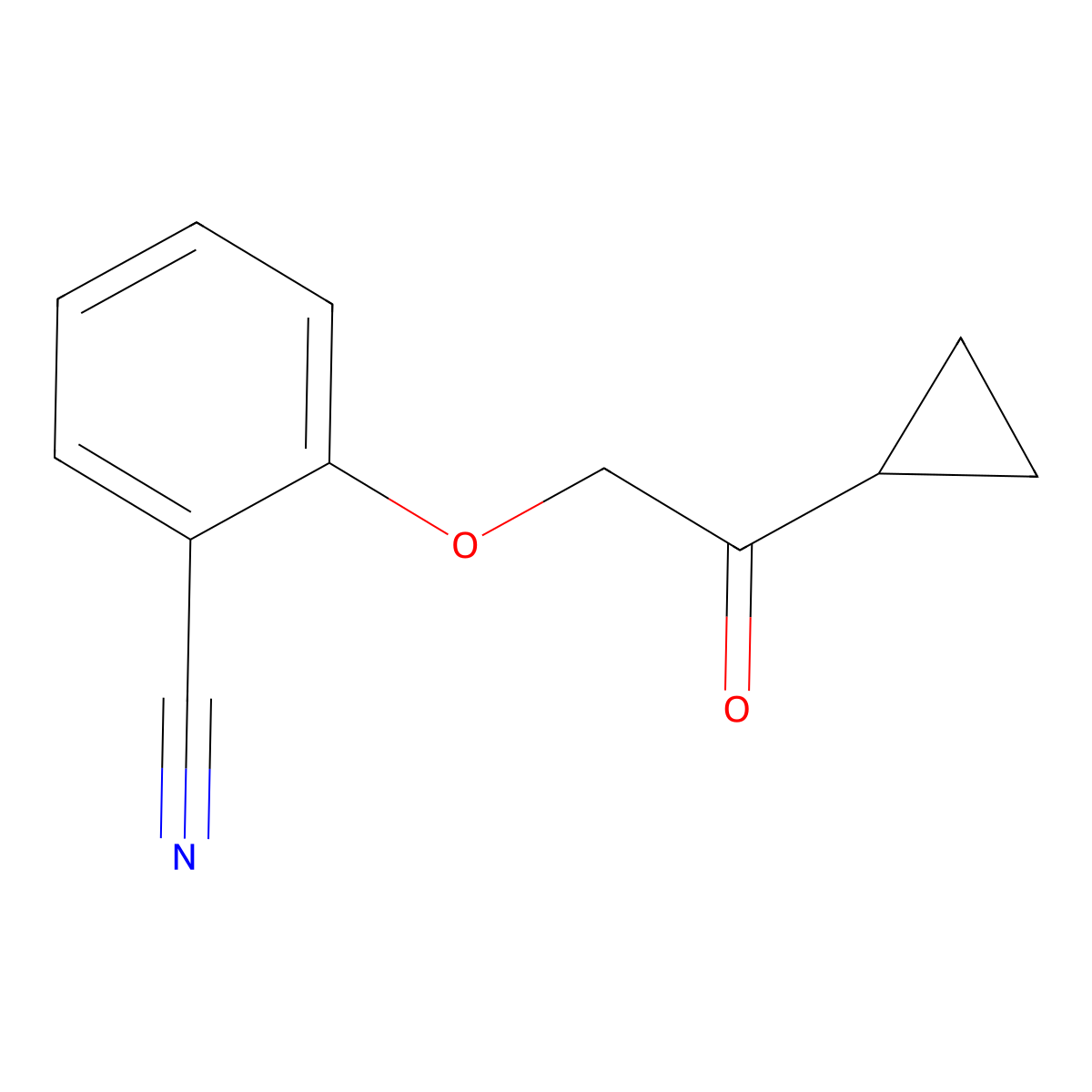 2-(2-Cyclopropyl-2-oxoethoxy)benzonitrile molecular structure, CAS 296884-93-0