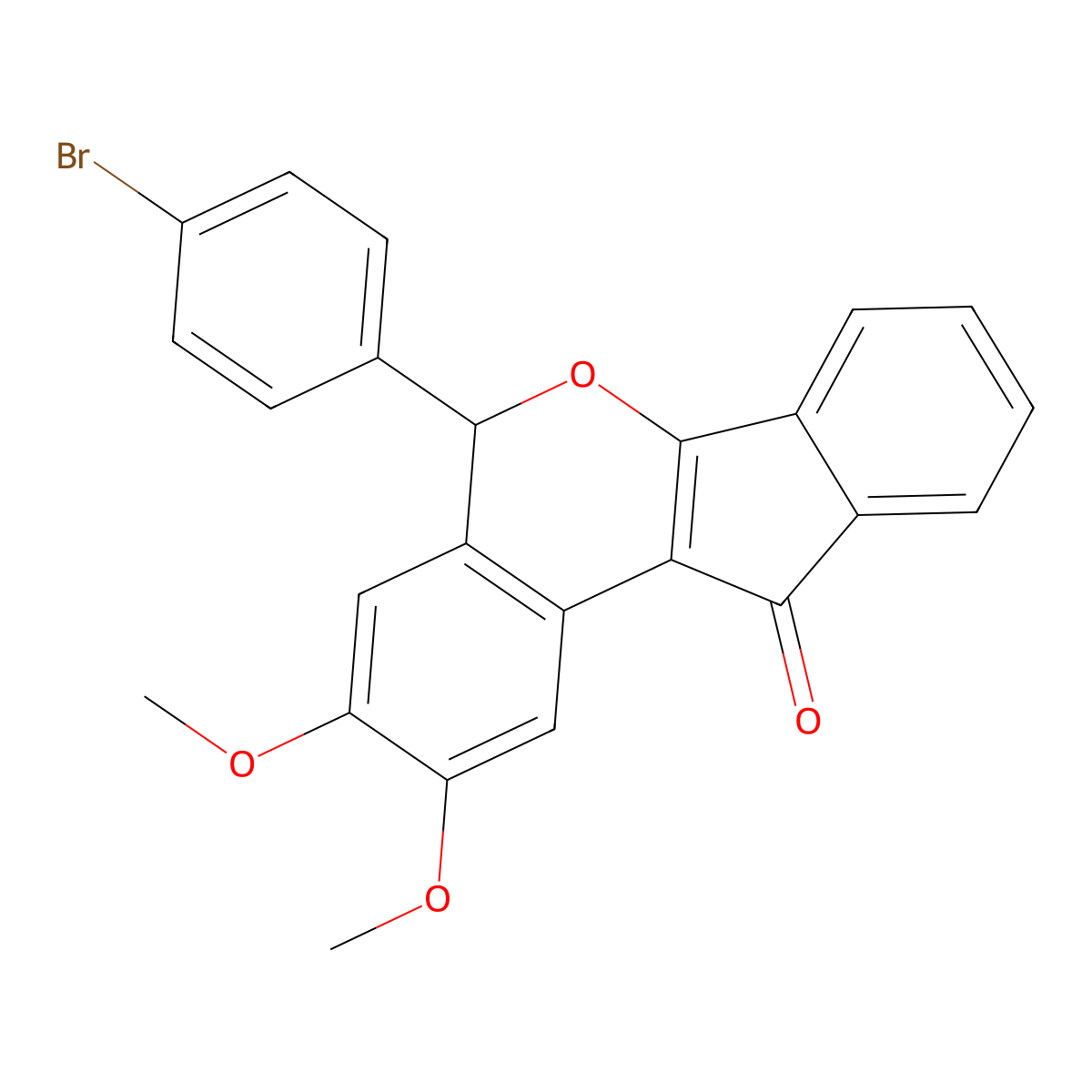 5-(4-bromophenyl)-2,3-dimethoxyindeno[1,2-c]isochromen-11(5H)-one molecular structure, CAS 296888-70-5