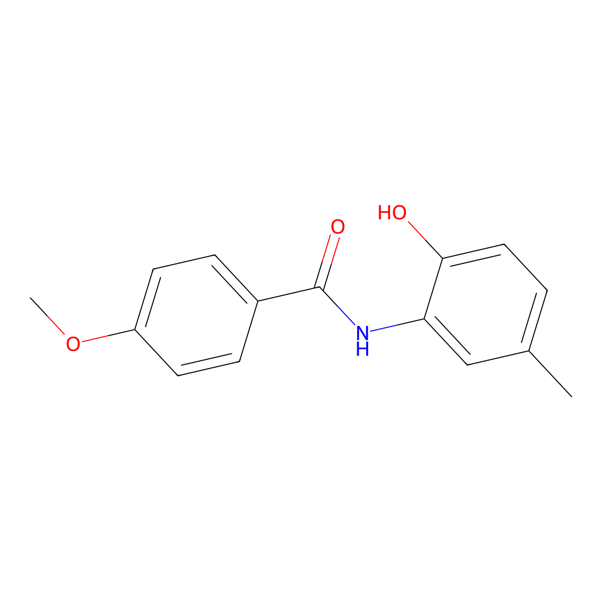 N-(2-Hydroxy-5-methylphenyl)-4-methoxybenzamide molecular structure, CAS 296889-84-4