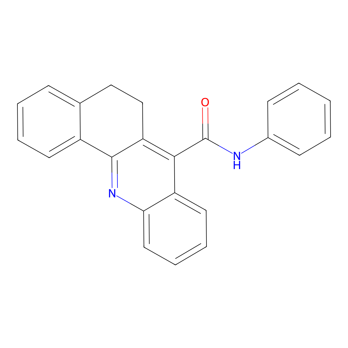 N-phenyl-5,6-dihydrobenzo[c]acridine-7-carboxamide molecular structure, CAS 296890-44-3