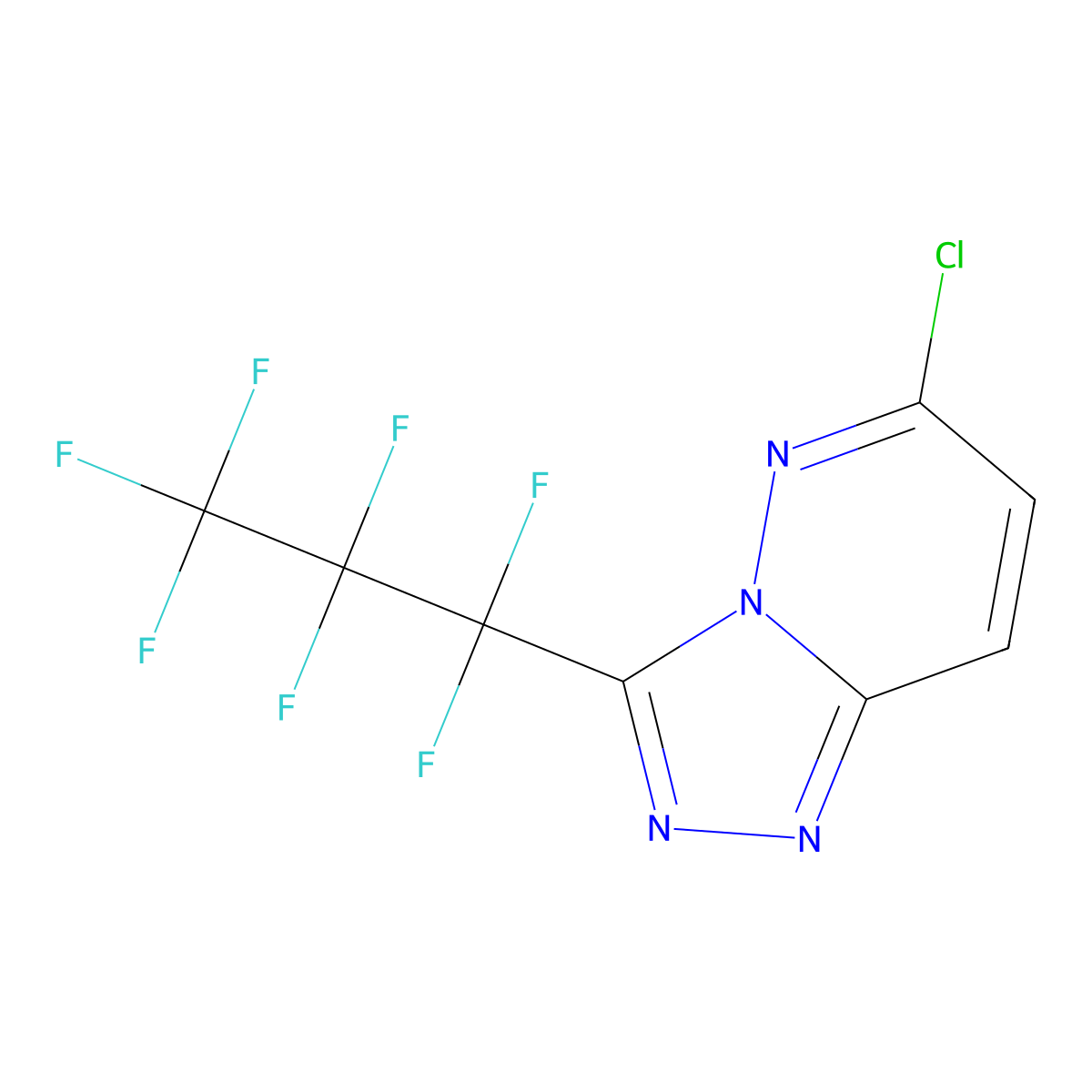 6-Chloro-3-(1,1,2,2,3,3,3-heptafluoropropyl)[1,2,4]triazolo[4,3-b]pyridazine molecular structure, CAS 296898-46-9