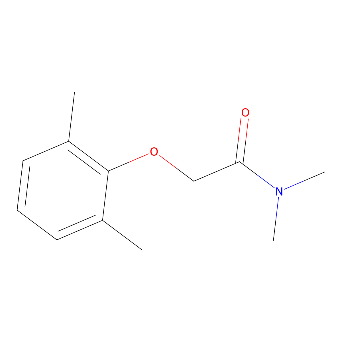 2-(2,6-dimethylphenoxy)-N,N-dimethylacetamide molecular structure, CAS 296898-62-9