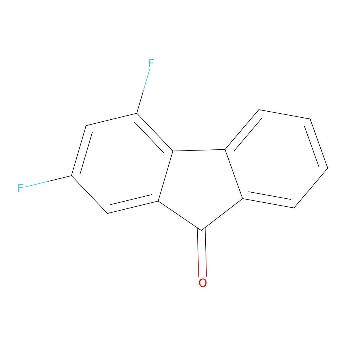 2,4-Difluoro-9H-fluoren-9-one molecular structure, CAS 2969-68-8