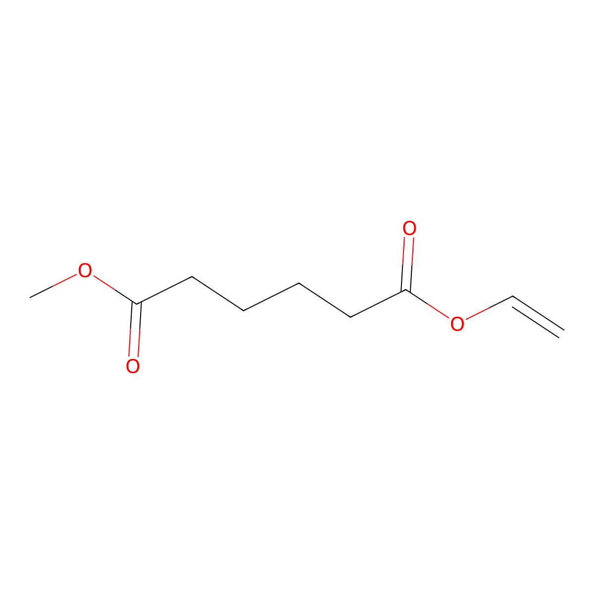Adipic acid, methyl vinyl ester molecular structure, CAS 2969-87-1