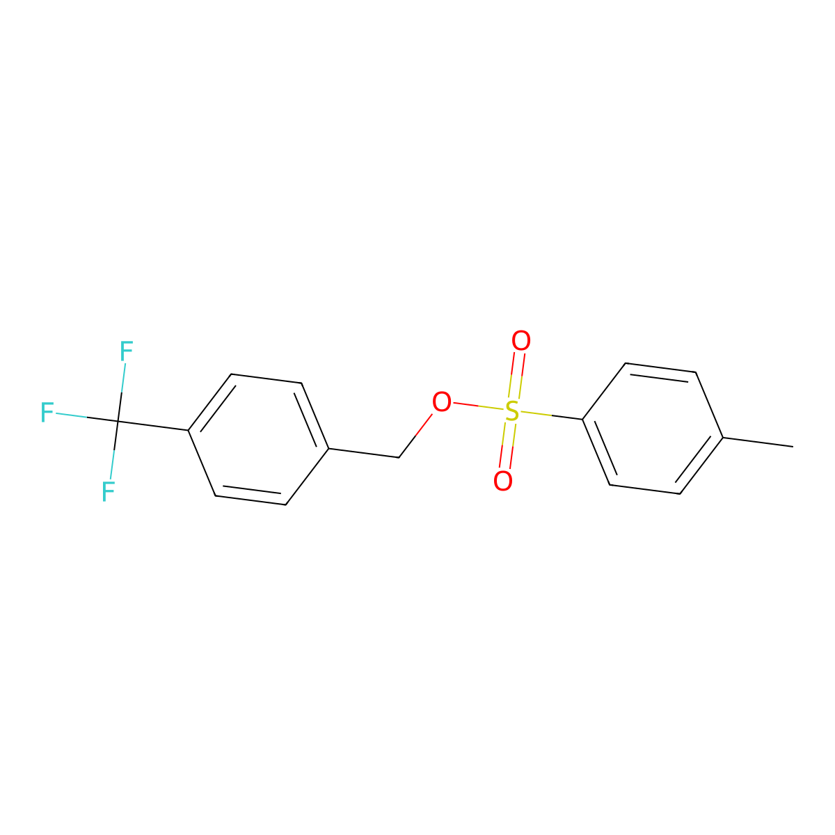 p-Toluenesulfonic acid 4-(trifluoromethyl)benzyl ester molecular structure, CAS 29690-39-9