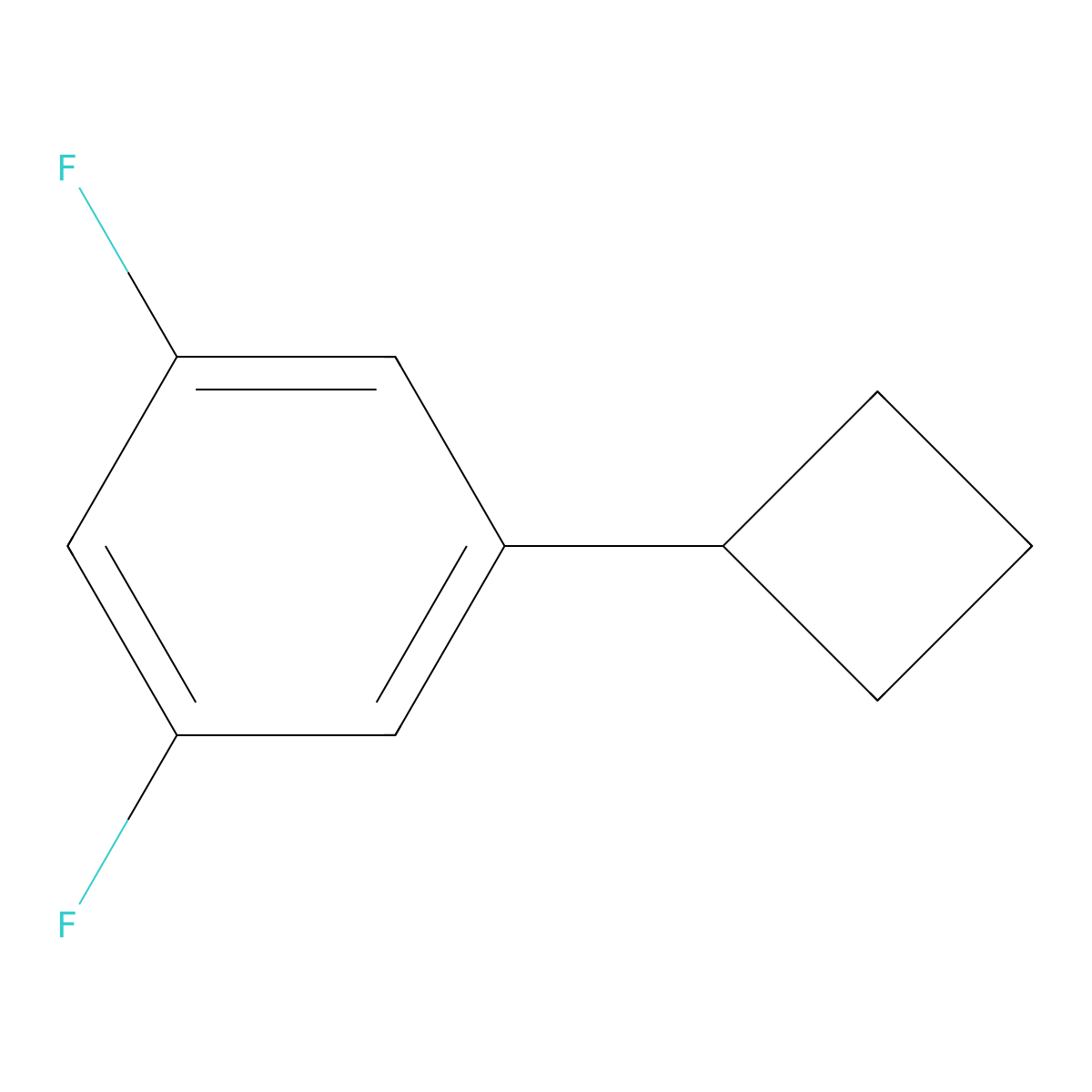 1-Cyclobutyl-3,5-difluorobenzene molecular structure, CAS 2969206-50-4