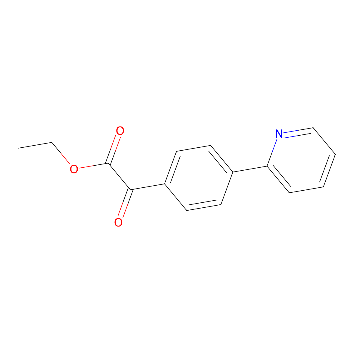 Ethyl 2-oxo-2-(4-(pyridin-2-yl)phenyl)acetate molecular structure, CAS 2969206-98-0