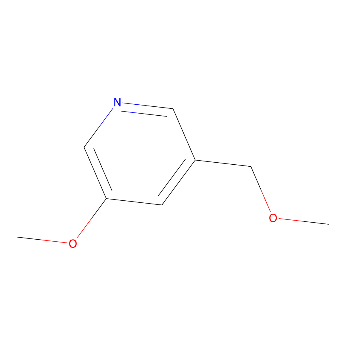 3-Methoxy-5-(methoxymethyl)pyridine molecular structure, CAS 2969207-17-6