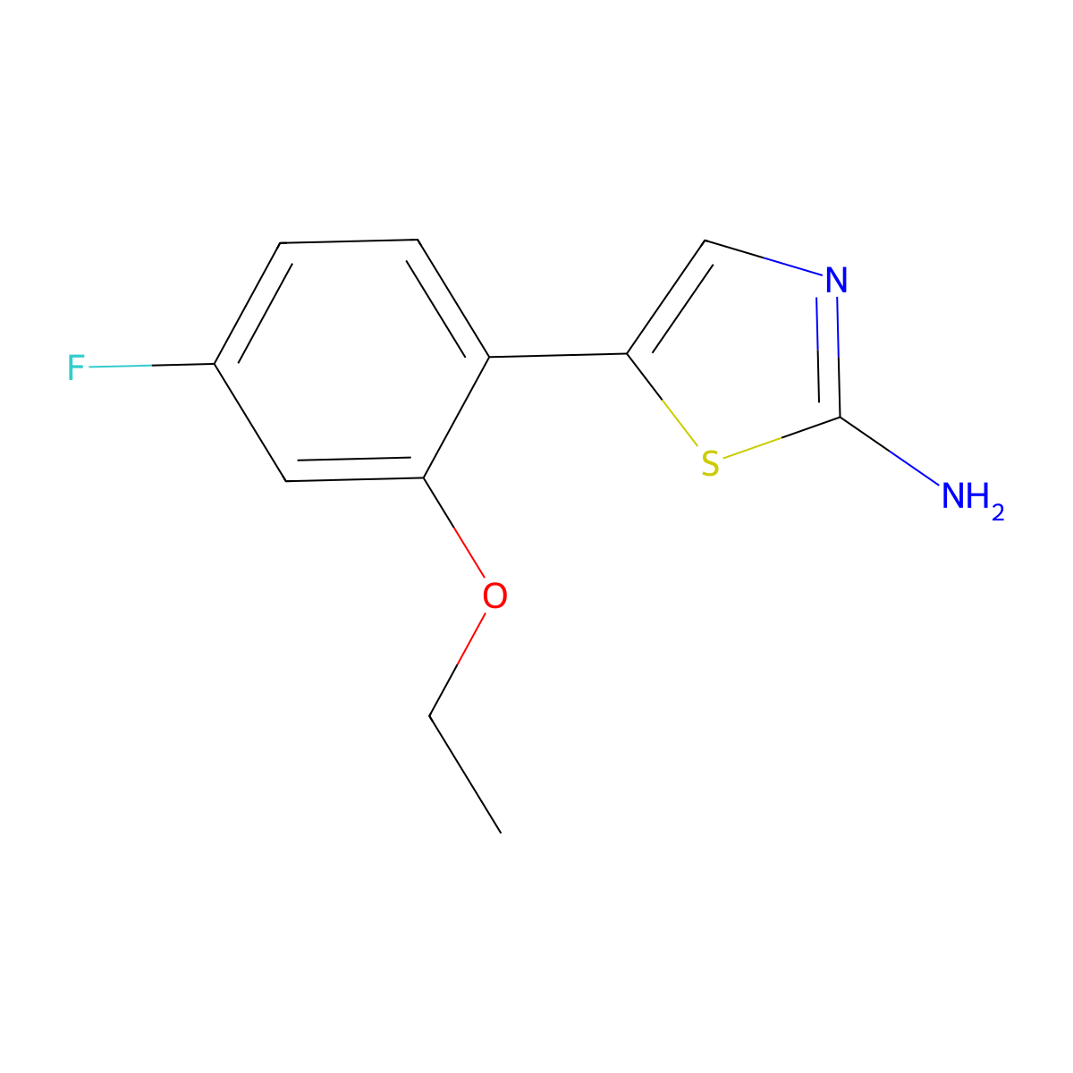 5-(2-Ethoxy-4-fluorophenyl)thiazol-2-amine molecular structure, CAS 2969207-61-0