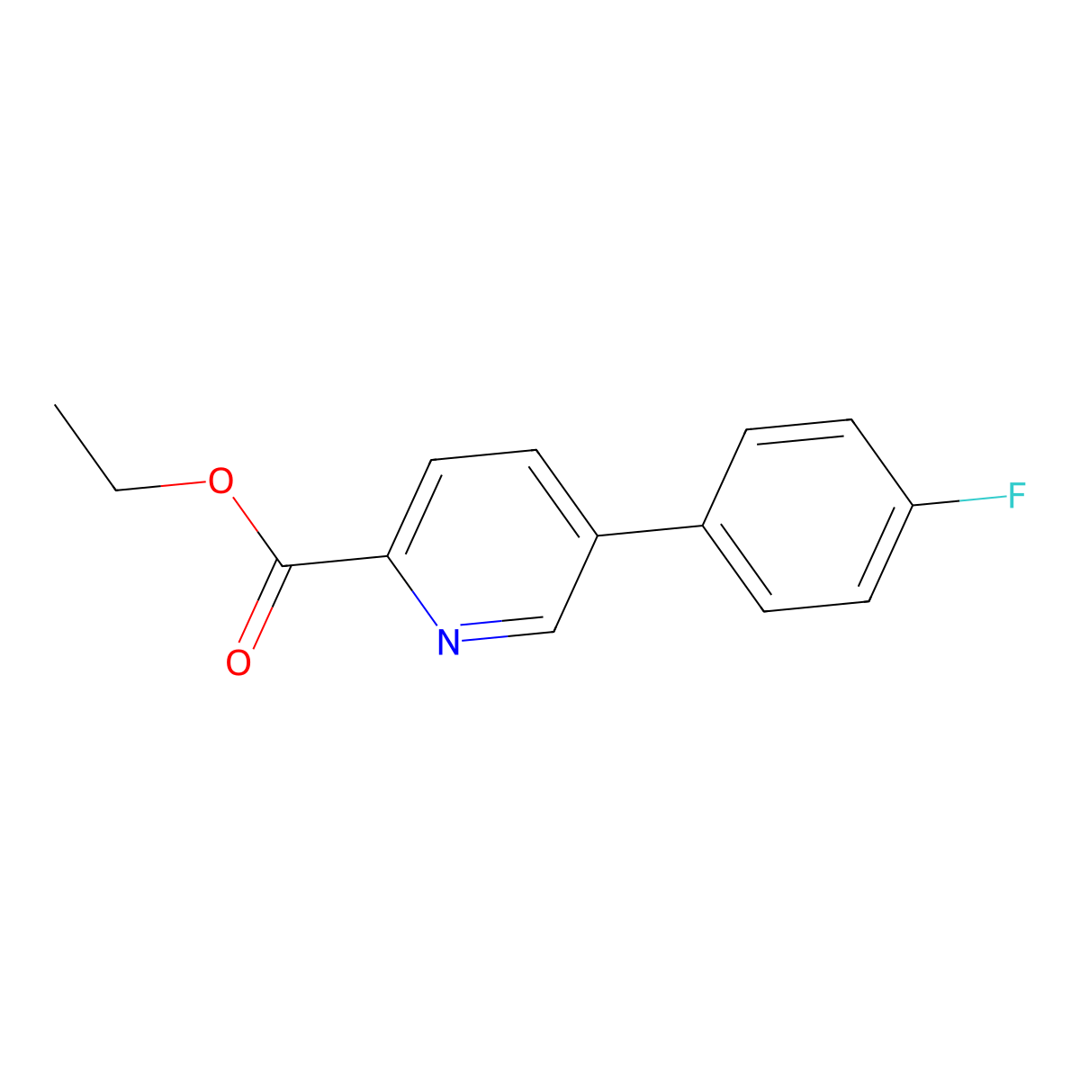 Ethyl 5-(4-fluorophenyl)picolinate molecular structure, CAS 2969211-04-7