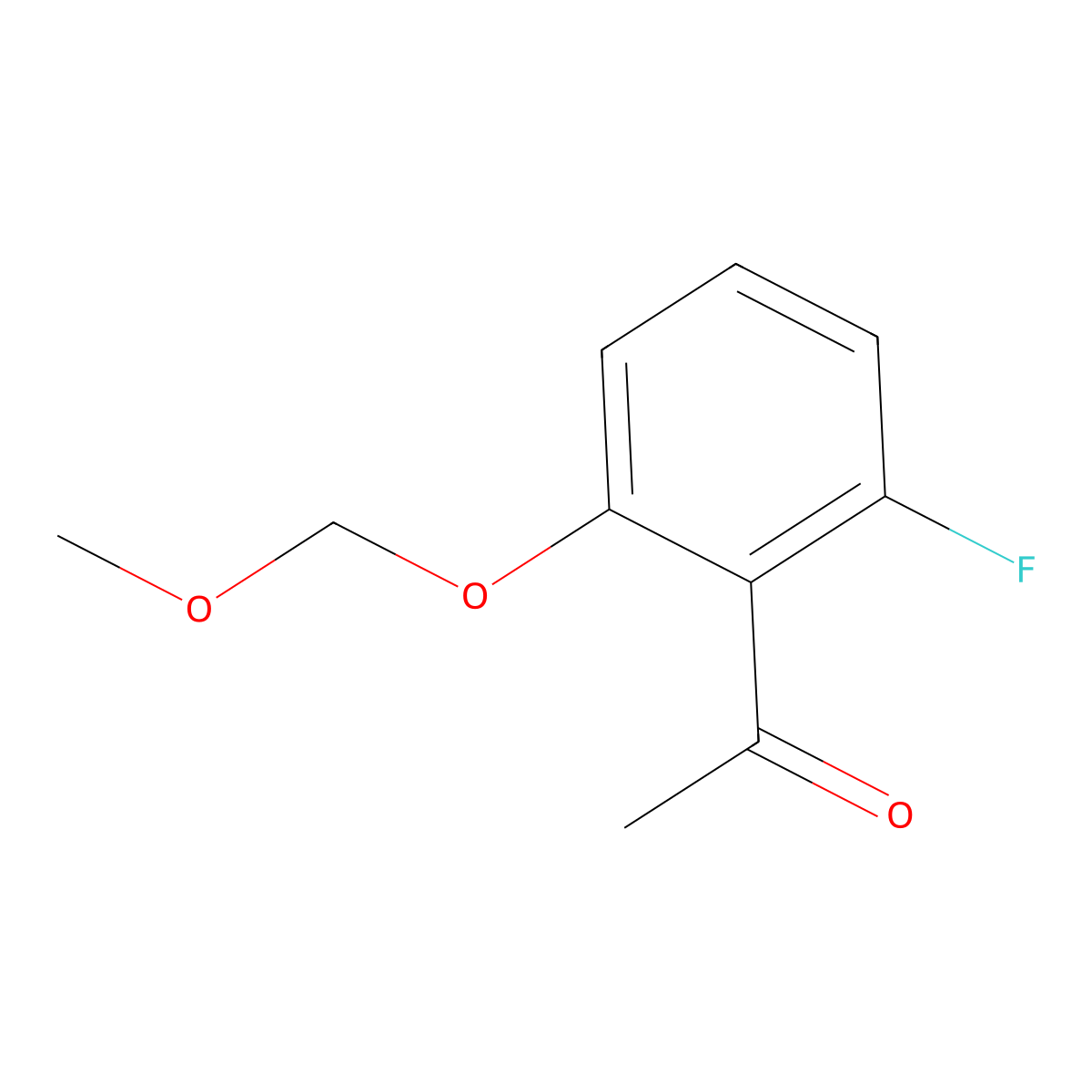 1-(2-Fluoro-6-(methoxymethoxy)phenyl)ethanone molecular structure, CAS 2969211-43-4